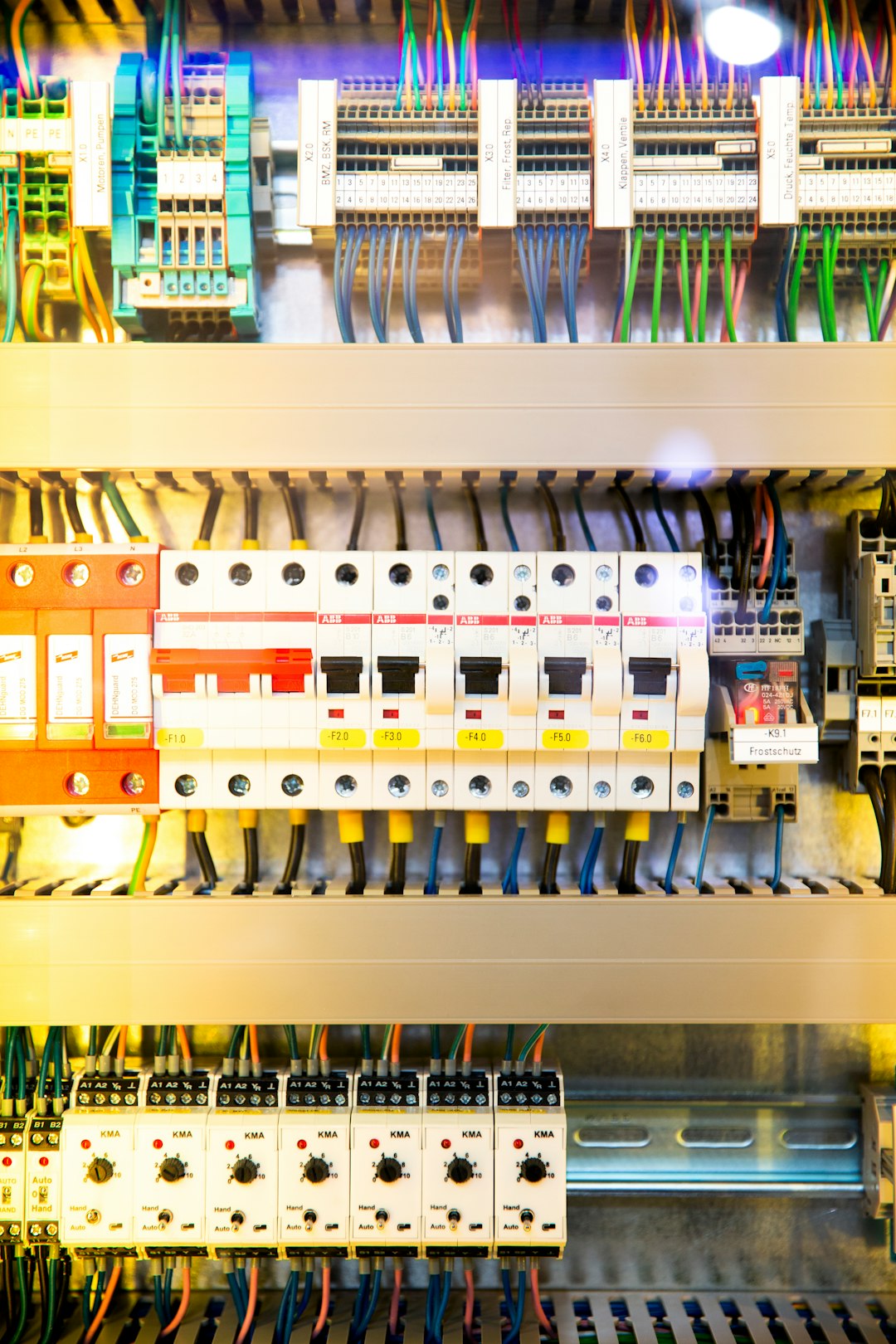 well organized power switchboard